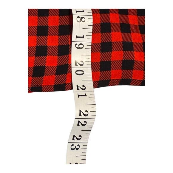 NEW Love Notes Women’s Plaid Button-Down Shirt Red Short Sleeve Size Medium - Picture 6 of 7